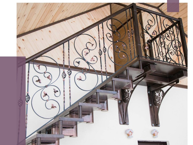 Кованые лестницы в Учалах от 79303 руб. под ключ
