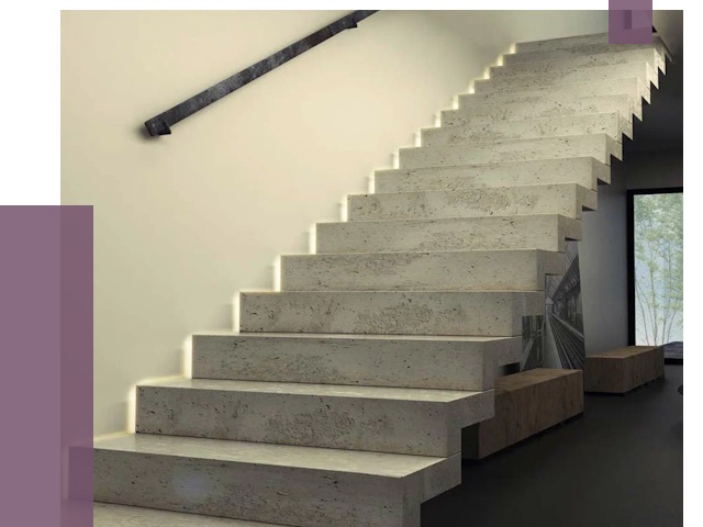 Облицовка бетонных лестниц в Учалах от 4575 руб/м2 