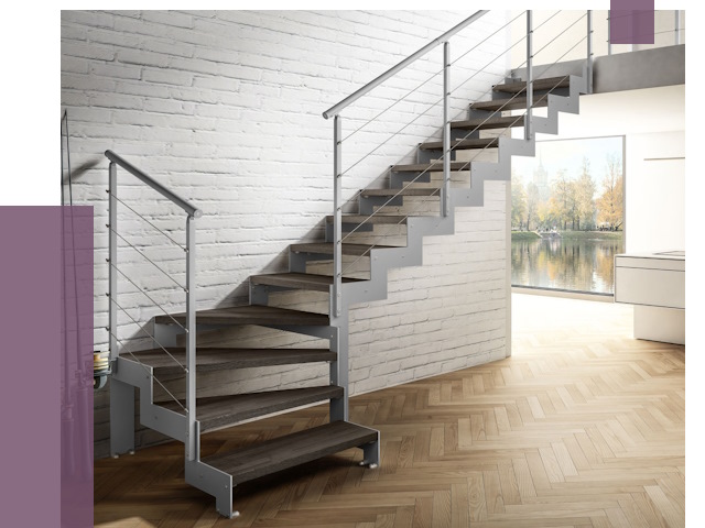 Г-образные лестницы под ключ в Учалах от 36855 руб. | ПРОЛЁТ-Члы