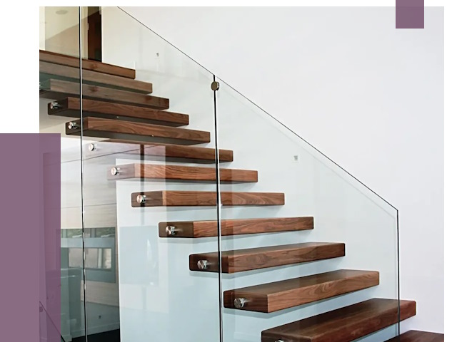 Стеклянные перила для лестницы в Учалах от 14742 руб.