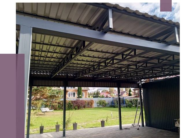 Монтаж навесов в Учалах от 7320 руб. — установка навеса | ПРОЛЁТ-Члы