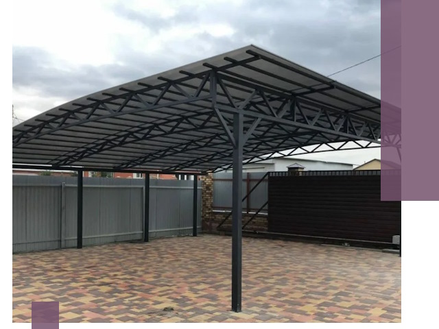 Недорогие навесы под ключ в Учалах — изготовление и монтаж