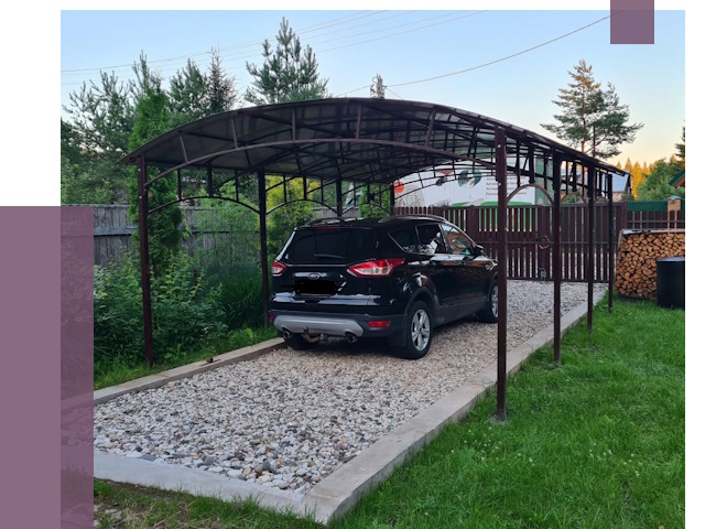 Навесы для автомобиля в Учалах от 13065 руб.  | ПРОЛЁТ-Члы