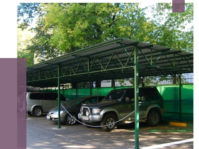 Навесы для парковки в Учалах от 79811 руб. заказать | ПРОЛЁТ-Члы