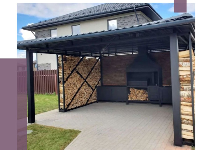 Навесы для барбекю в Учалах от 12658 руб. под ключ | ПРОЛЁТ-Члы