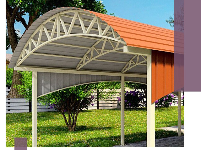 Навесы из профнастила под ключ в Учалах — установка и монтаж