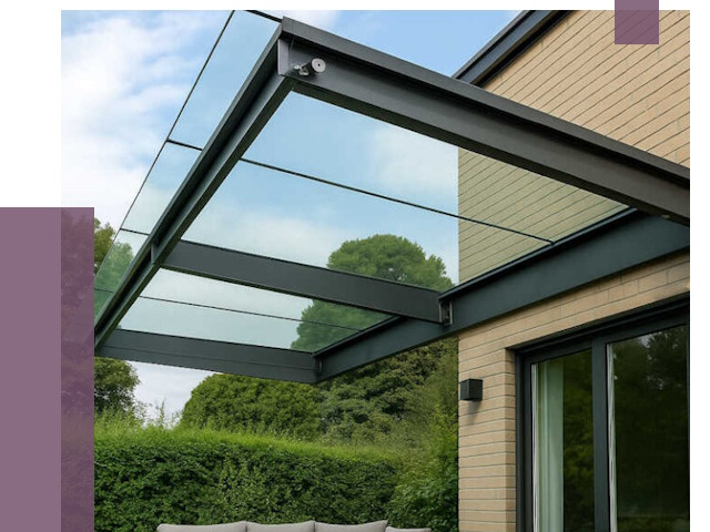 Стеклянные навесы и козырьки в Учалах от 12200 руб.