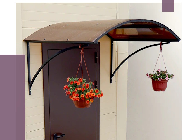 Козырьки над входом в Учалах от 14742 руб.  | ПРОЛЁТ-Члы