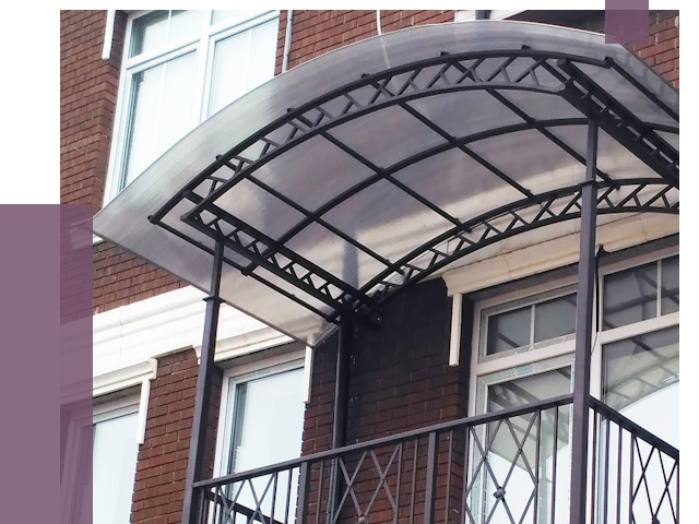 Козырьки над балконом в Учалах от 8591 руб. | ПРОЛЁТ-Члы