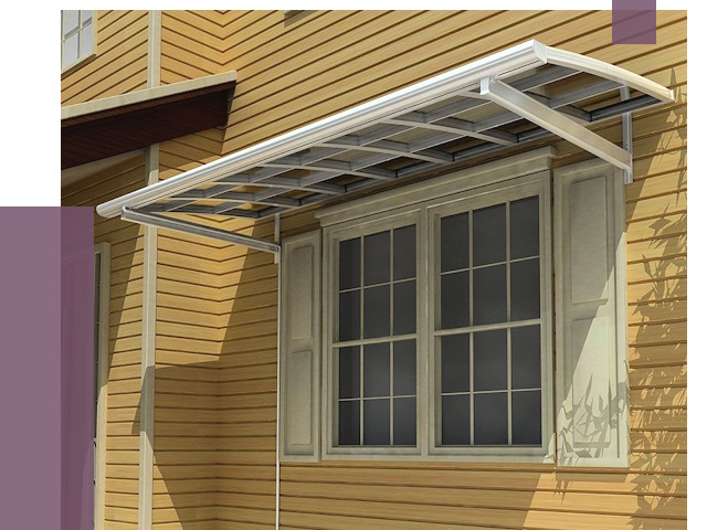 Козырьки над окнами в Учалах от 7574 руб. — монтаж, покупки | ПРОЛЁТ-Члы