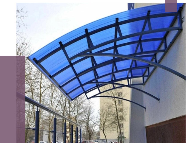 Козырьки из поликарбоната в Учалах от 4270 руб. под ключ | ПРОЛЁТ-Члы