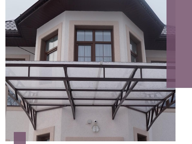 Козырьки из поликарбоната под ключ в Учалах