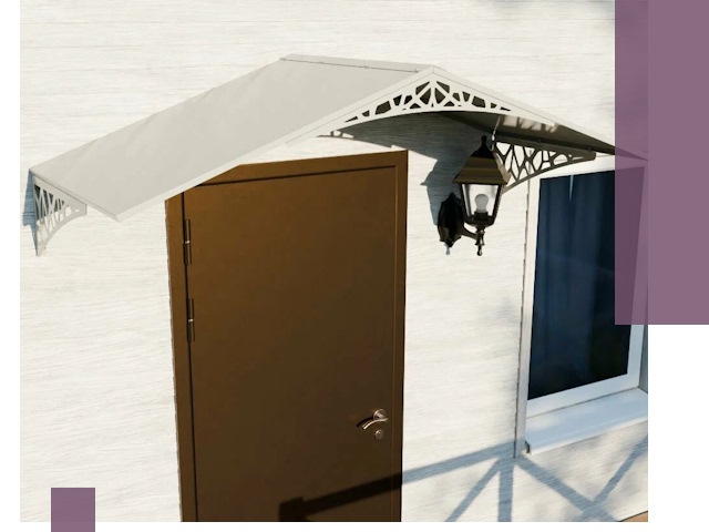 Металлические козырьки на входы и террасы в Учалах