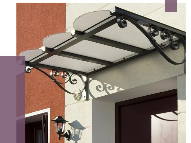 Односкатные козырьки в Учалах от 8337 руб.  | ПРОЛЁТ-Члы