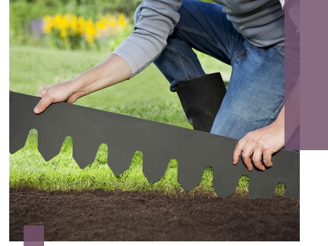 Металлические бордюры для газона в Учалах — изготовление и монтаж